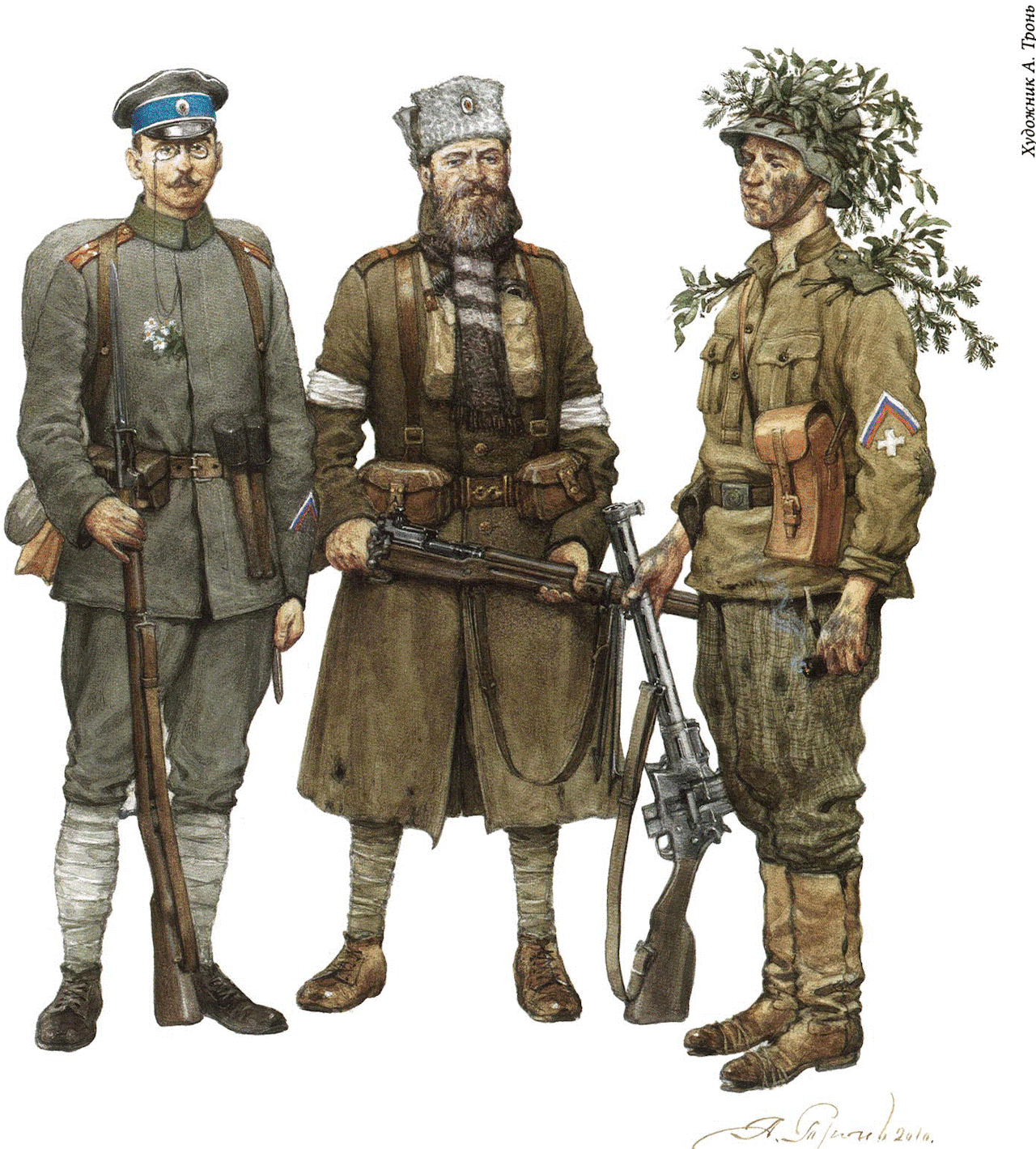 Униформа белогвардейцев 1918